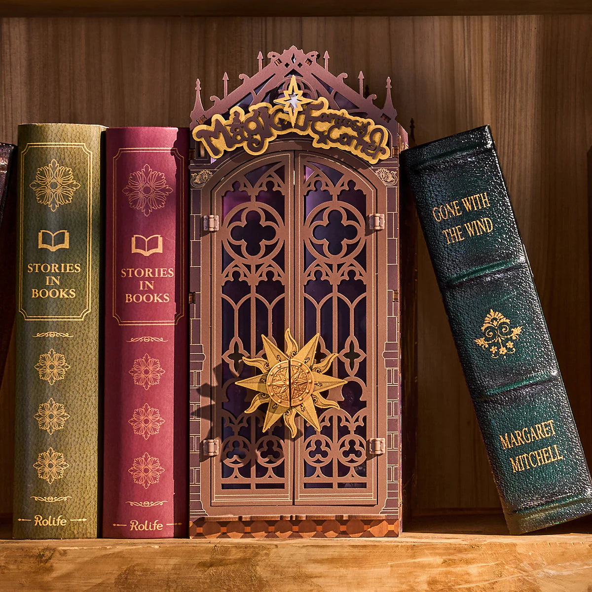 Magic Fantasy Book nook kit with doors closed.