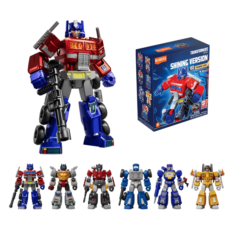 7 Transformers Shinging Version figures and blind box packaging.