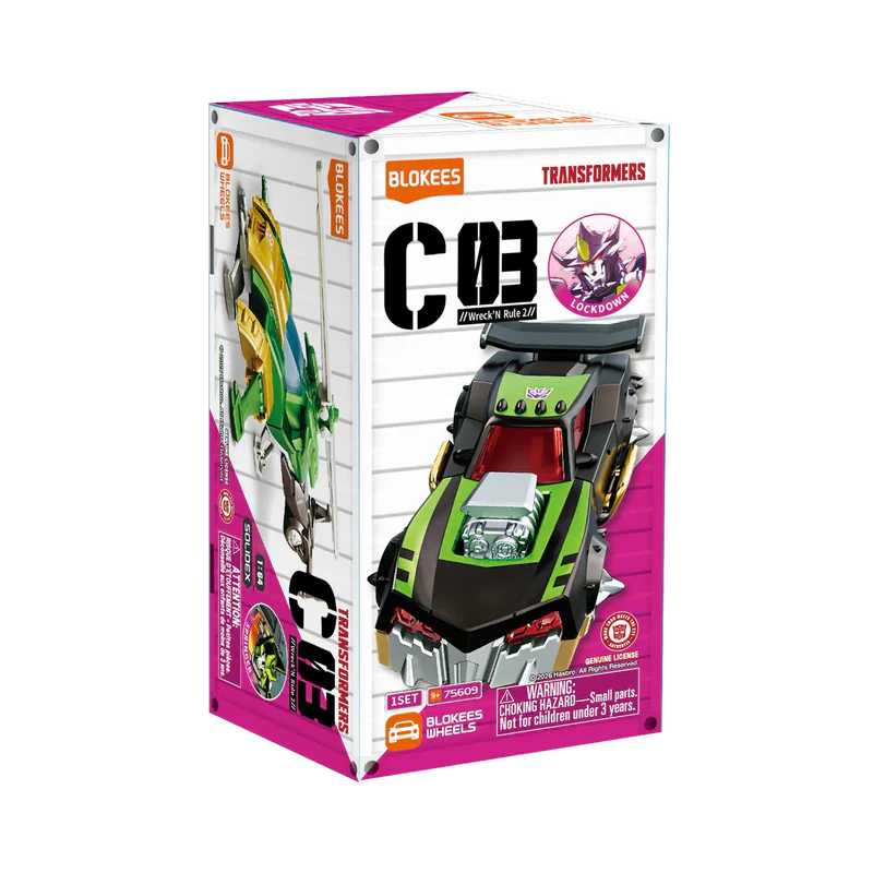 Blind package for Tranformers C03 Wreck'n Rule Vehicles.