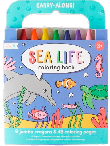 Carry Along Coloring Sea Life