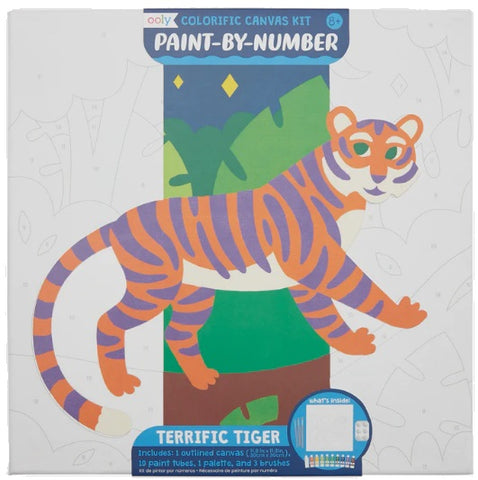 Colorific Canvas Paint by Number Kit - Terrific Tiger