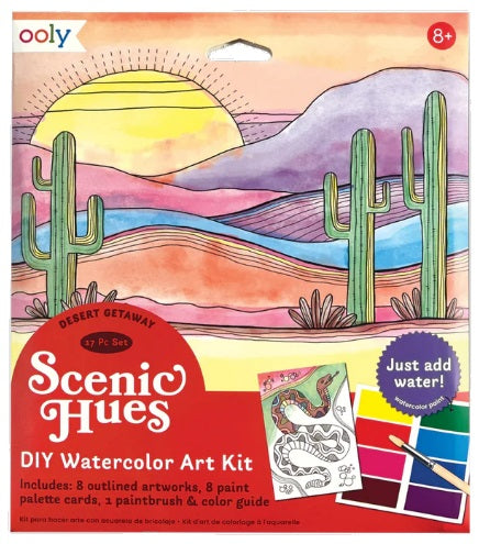 Scenic Hues DIY Watercolor Art Kit - Desert Getaway – Hobby Express Inc.