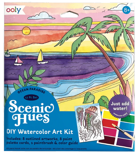 Scenic Hues DIY Watercolor Art Kit - Ocean Paradise