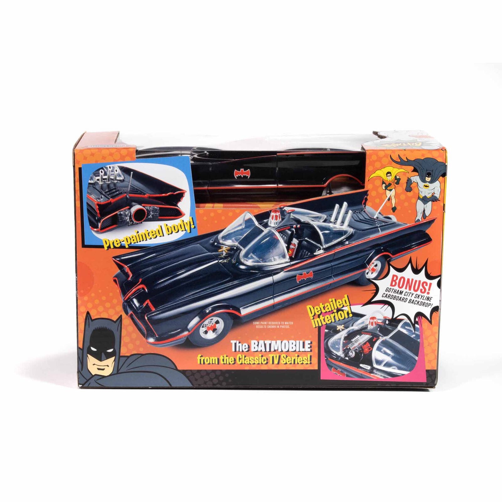 Classic TV Series Batmobile model kit in box.