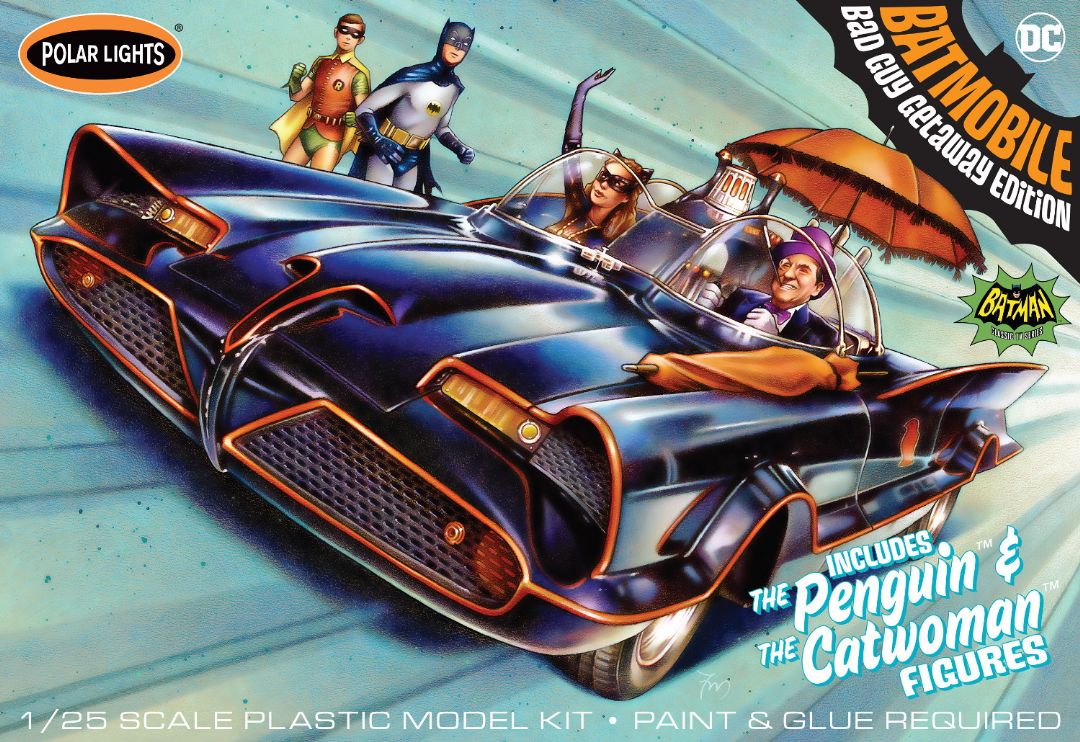 1/25 1966 Batmobile with Catwoman & Penguin Figures