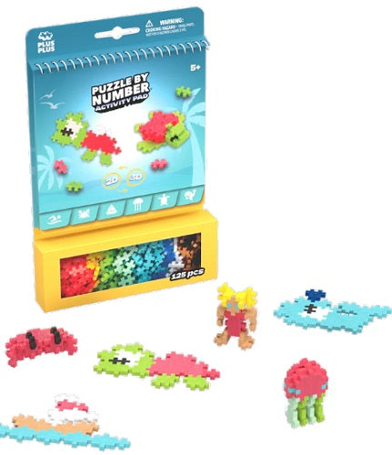 Instruction book with building samples.