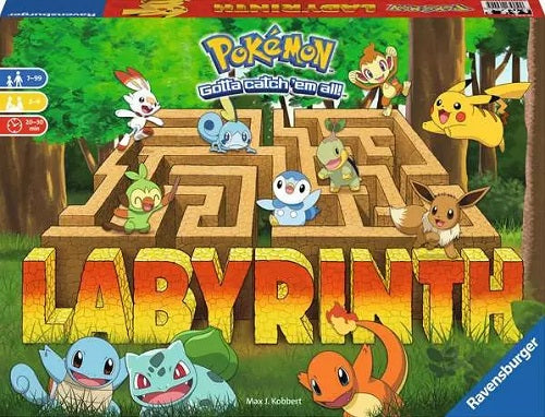 Pokémon Labyrinth board game box with cartoon characters and maze design
