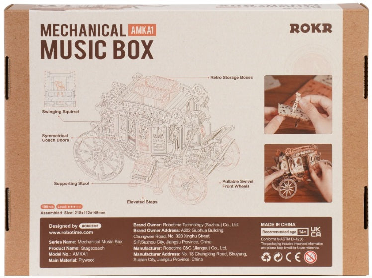 Stagecoach Rolling Music Box Kit
