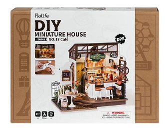 Package for a miniature kit of a coffee shop.