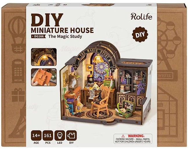 Front of package for "The Magic Study" miniature kit.