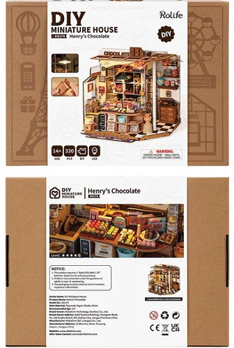 Package for Henry's Chocolate Miniature House kit.