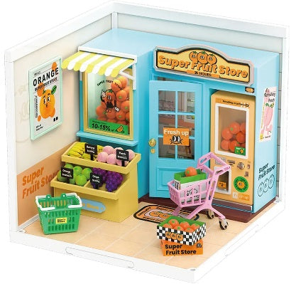 Assembled model of Super Fruit Store miniature kit