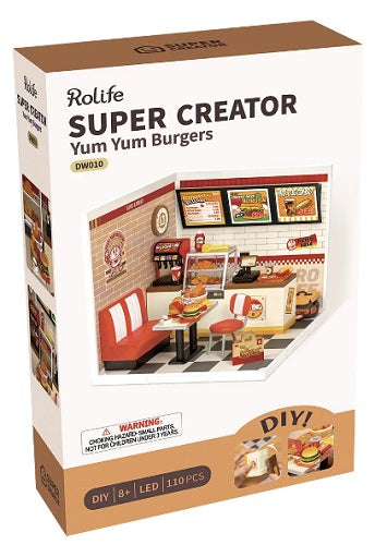 Package for Super Creator Yum Yum Burger miniature kit.
