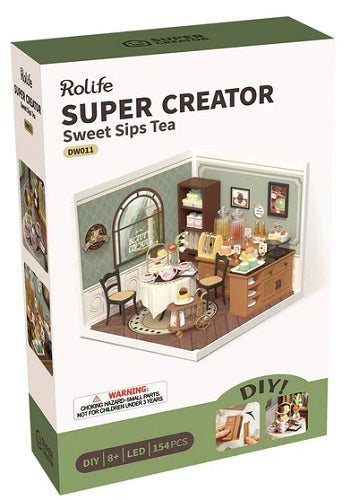 Package for Sweet Sips Tea diorama kit.