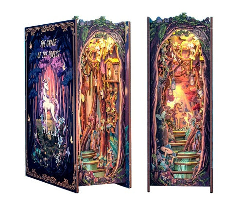 Unicorn in a colorful fantasy land.