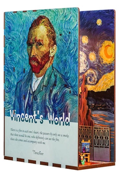 Assembled Vincent's World Book Nook Kit side view.