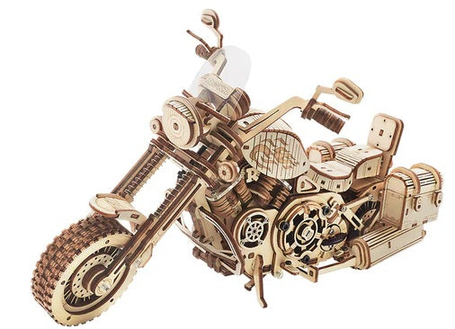 Assembled Cruiser Motorcycle wooden kit.