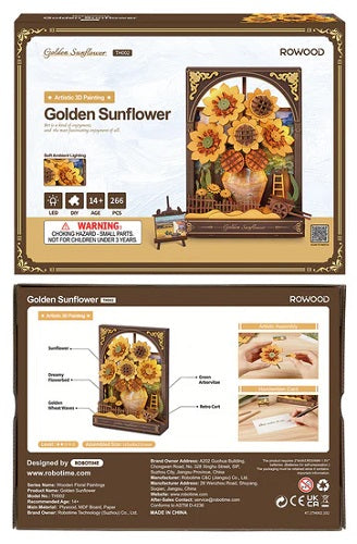 Package for Golden Flower Wooden kit.