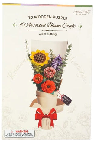 Wooden flower craft package