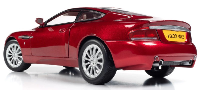 1/18 scale diecast model of a red 2005 Austin Martin.