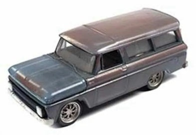 1/64 scale model of a rusty 1965 Chevy Suburban.