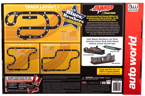 18' Blues Bros Lower Wacker Hustle Slot Car Set