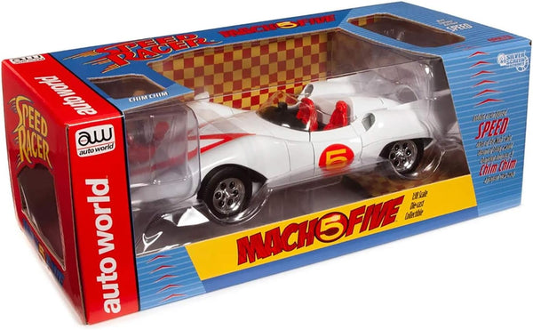 1/18 Speed Racer Mach 5 with Chim Chim and Speed Racer Figures