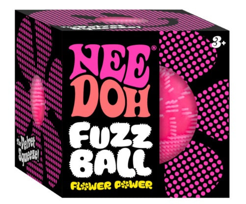 Small black box with pink flower made of dots.