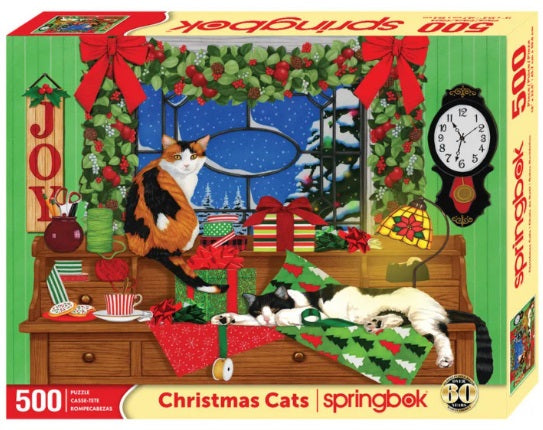 500pc Christmas Cats