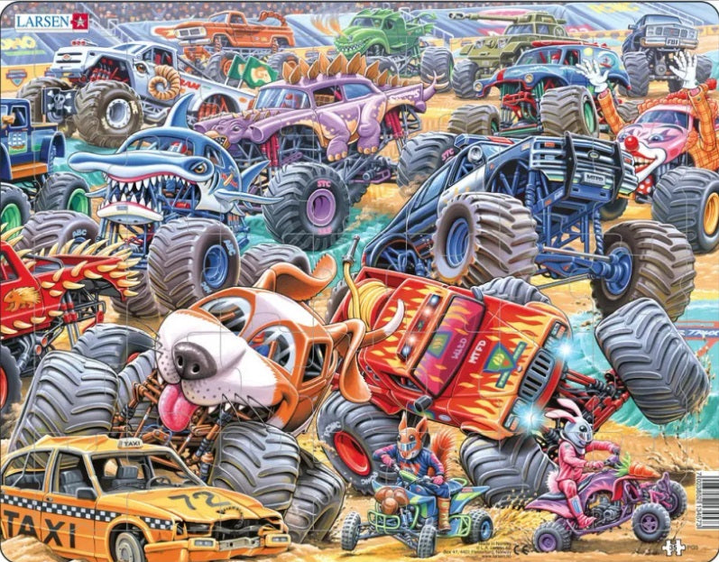 35pc Monster Truck Race Puzzle