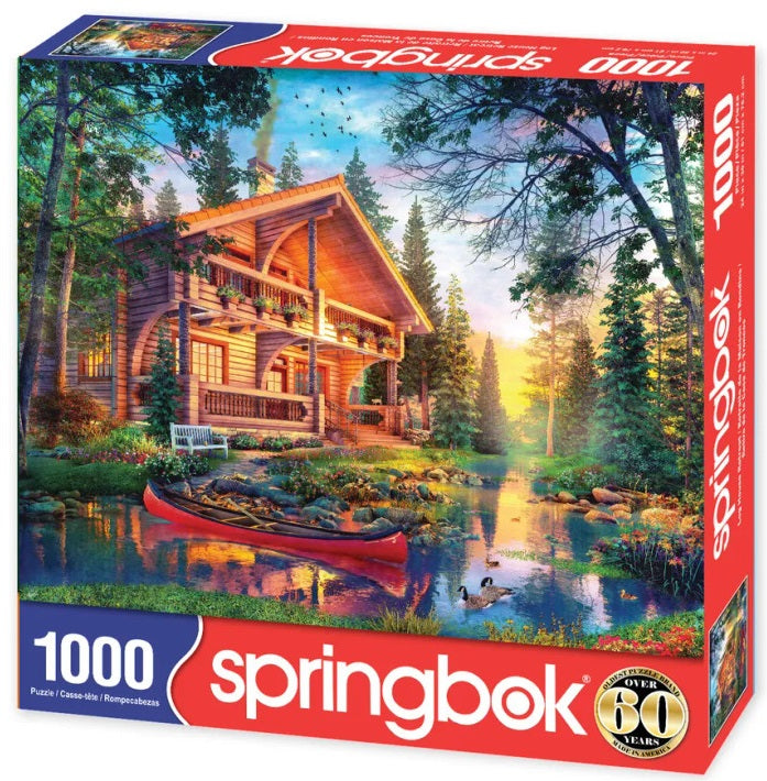 Log House Retreat 1000pc Puzzle