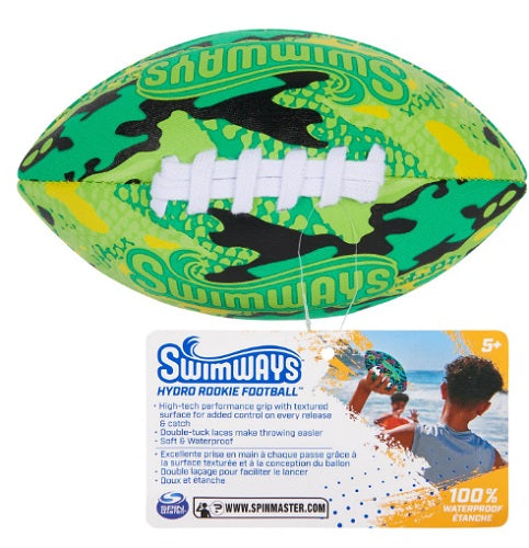 Green football with tag.