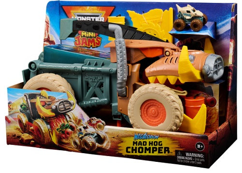 Monster truck with hog head features.