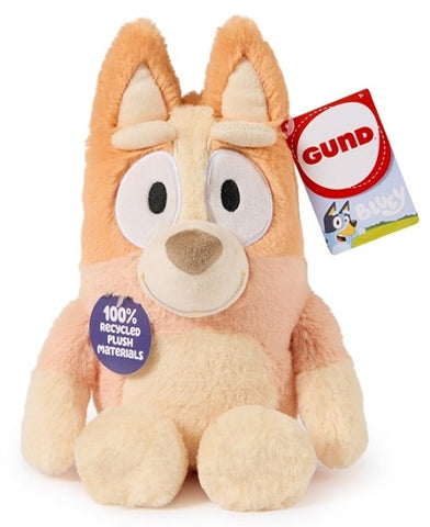 Plush Bingo character with a GUND tag on a white background
