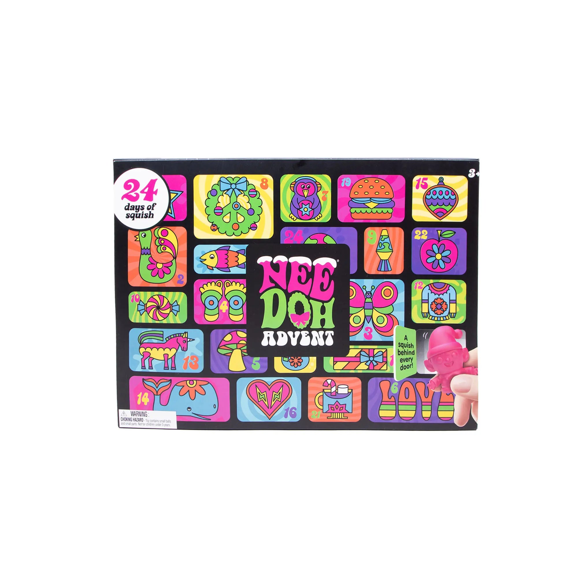 Colorful Advent calendar box with different pictures for each day