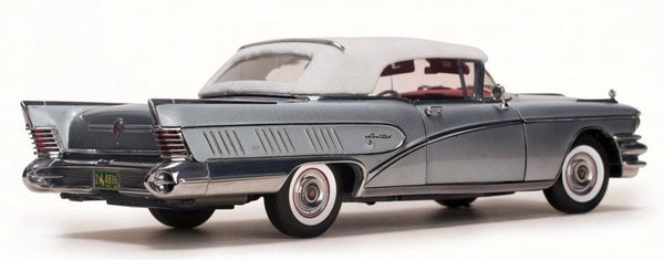 1/18 1958 Buick Limited Closed Convertible, Silver Mist