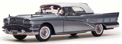 1/18 1958 Buick Limited Closed Convertible, Silver Mist