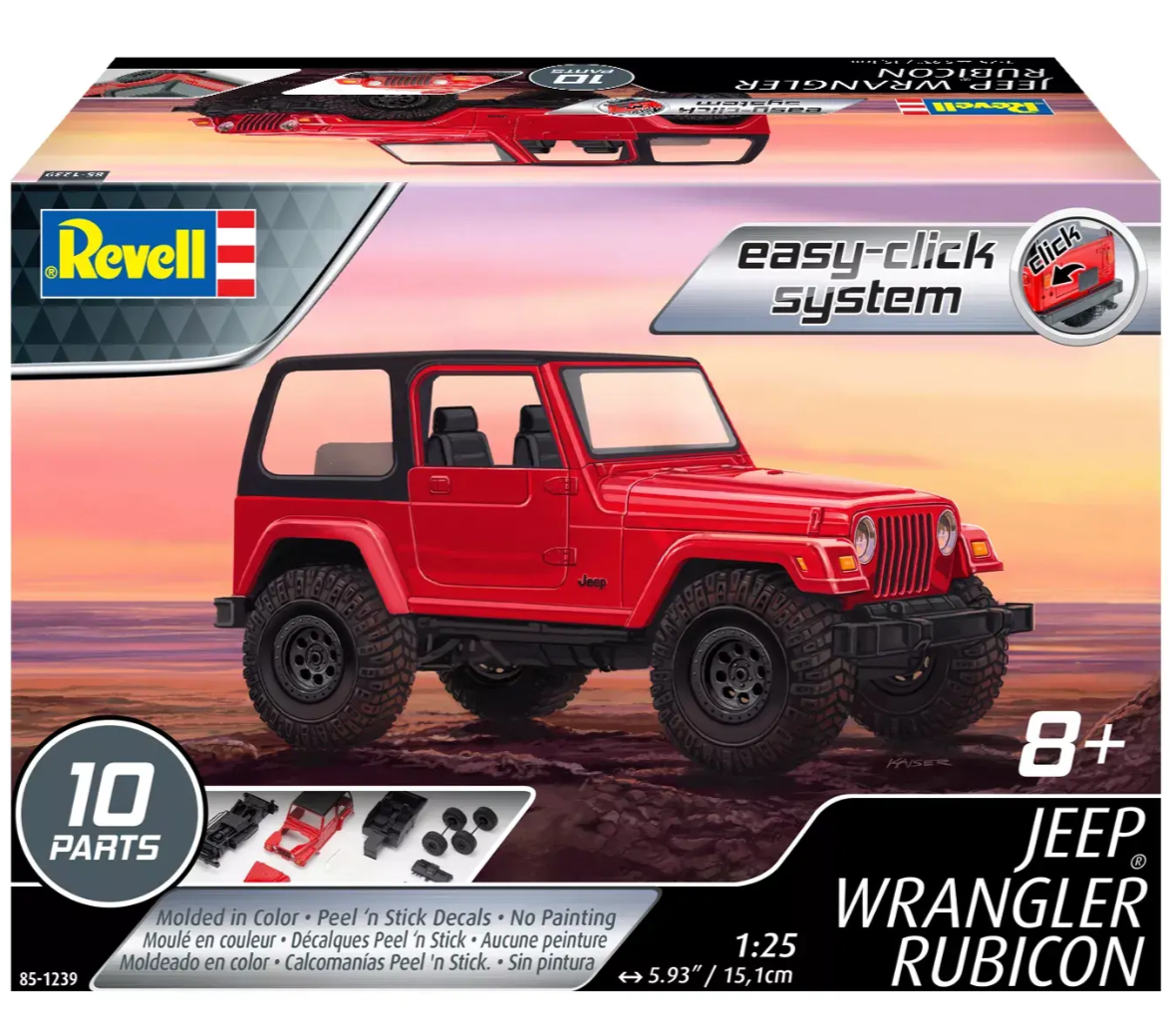 1/25 Jeep Wrangler Rubicon "Easy Click Snap Kit"
