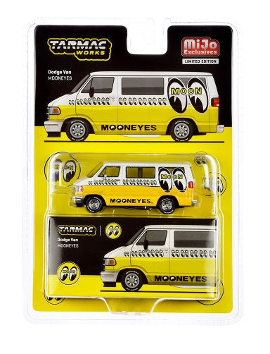 1/64 Dodge Van Mooneyes Yellow/White