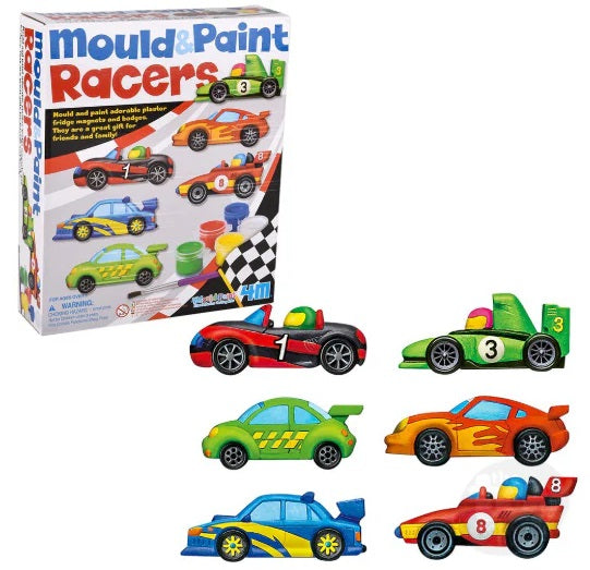 Mould & Paint Racers and sample of six moulded & painted cars