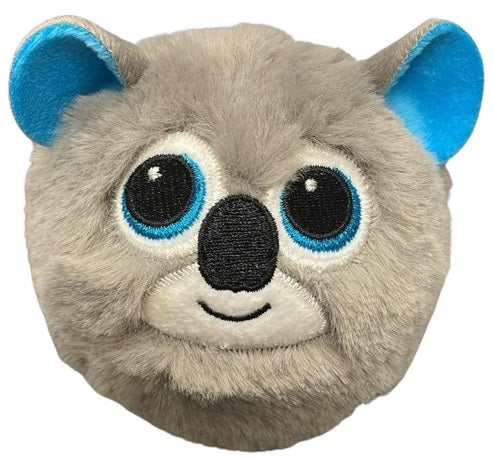 Round Koala with blue ears.