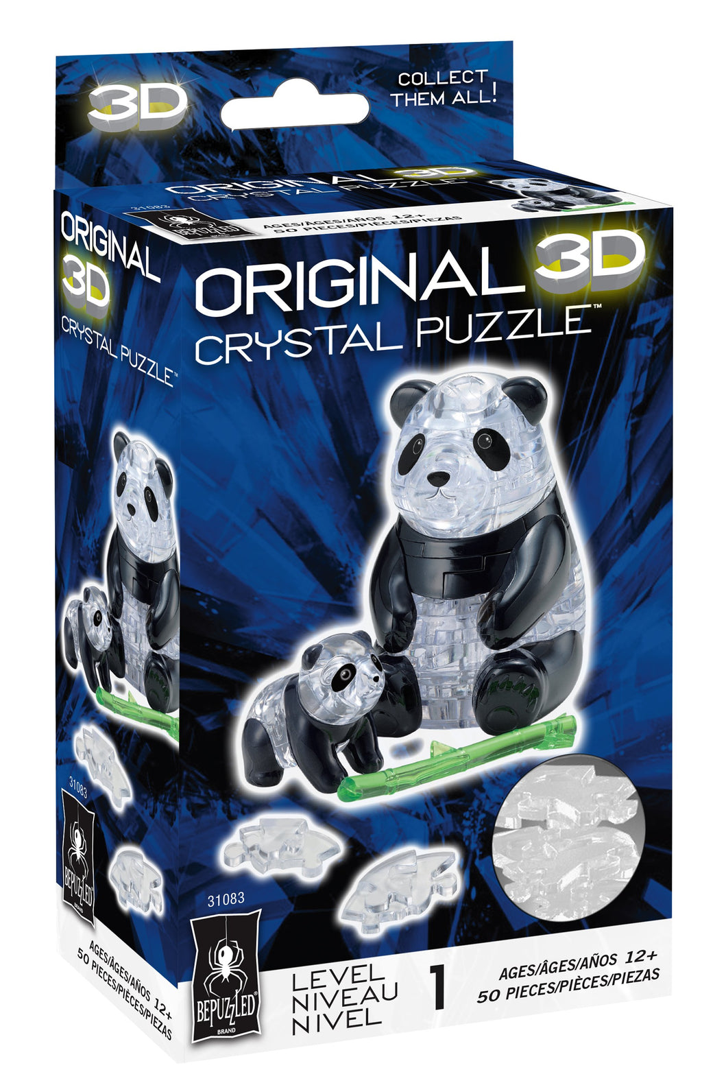 Panda and Baby: 50 Pcs Crystal Puzzle