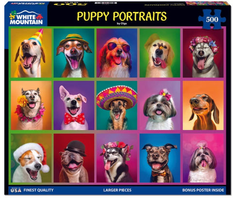 Puppy Portraits 500pc Puzzle