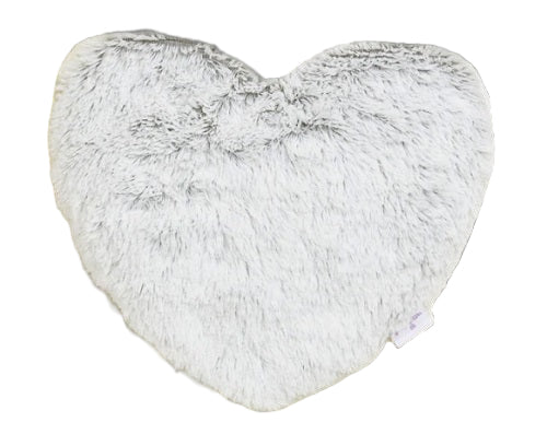 Gray colored plush heart.