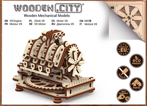 Wooden City V8 Engine