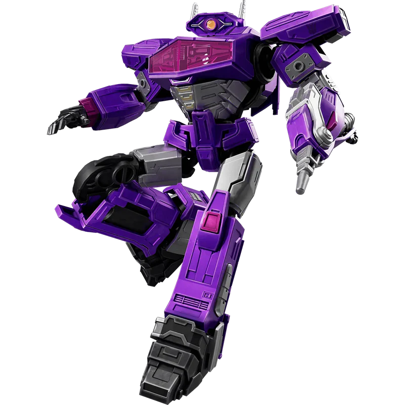 Assembled model kit of Transformers Shock Wave.