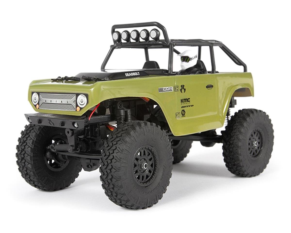 1/24 SCX24 Deadbolt 4X4 RTR Brushed Rock Crawler (Battery & Charger Included), Green