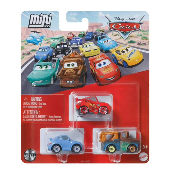 Disney Pixar Cars Minis 3 pack package