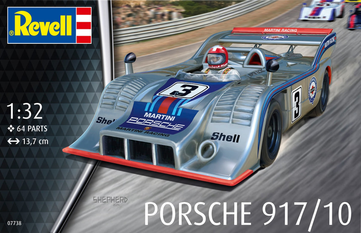 Box for a Revell Porsche 917/10 plastic model kit.
