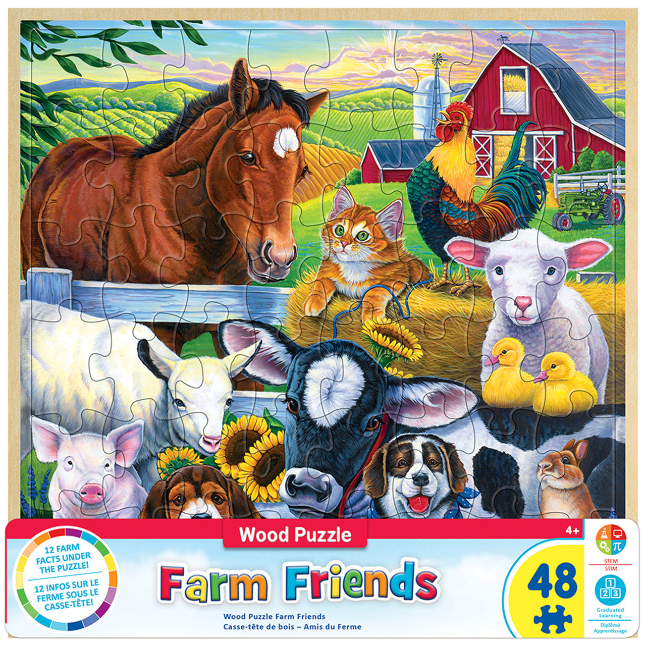 48pc Farm Friends Wood Puzzle